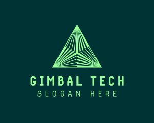 Corporate Tech Pyramid logo design