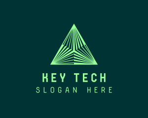 Corporate Tech Pyramid logo design