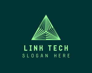 Corporate Tech Pyramid logo design