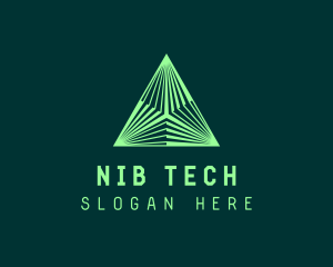 Corporate Tech Pyramid logo design