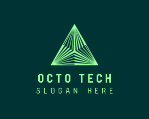 Corporate Tech Pyramid logo design