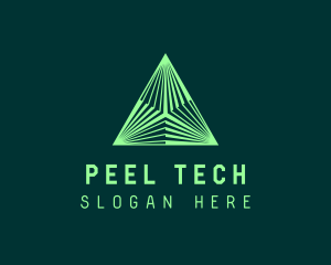 Corporate Tech Pyramid logo design