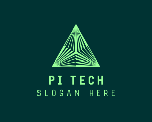 Corporate Tech Pyramid logo design