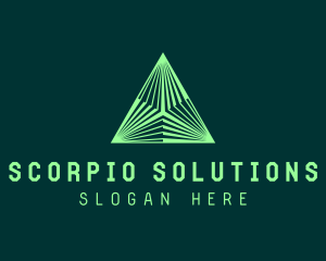 Corporate Tech Pyramid logo design