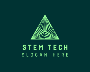 Corporate Tech Pyramid logo design