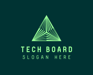 Corporate Tech Pyramid logo design