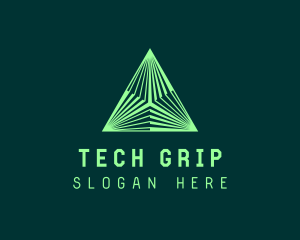 Corporate Tech Pyramid logo design