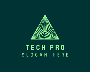 Corporate Tech Pyramid logo design