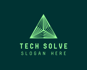 Corporate Tech Pyramid logo design