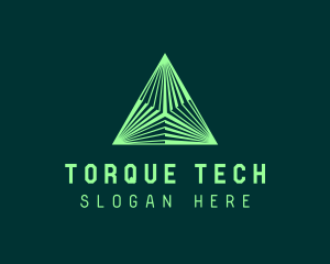 Corporate Tech Pyramid logo design