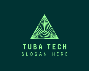 Corporate Tech Pyramid logo design