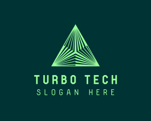 Corporate Tech Pyramid logo design