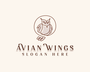 Elegant Owl Bird logo design