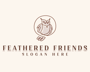 Elegant Owl Bird logo design