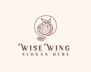 Elegant Owl Bird logo design