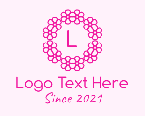 Cherry Blossom - Pink Cherry Blossom Letter logo design