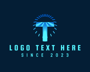 Commercial - Electronics Circle Letter T logo design