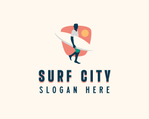 Surfer Surf Shop logo design