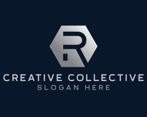 Silver Business Letter R logo design