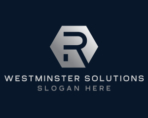 Silver Business Letter R logo design