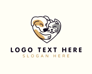 Grooming - Cat Dog Pet Love logo design
