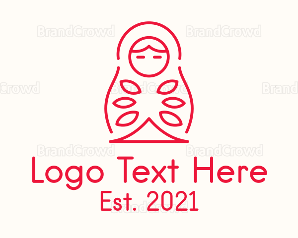 Minimalist Matryoshka Doll Logo