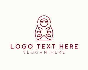 Home Decor - Minimalist Matryoshka Doll logo design