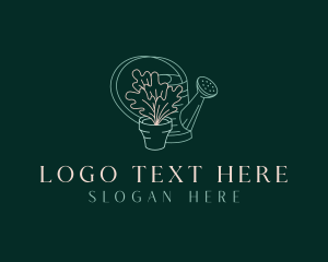 Lawn Garden Watering Can Logo