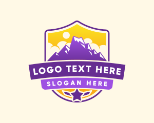 Mountain Climbing - Mountain Peak Trek logo design