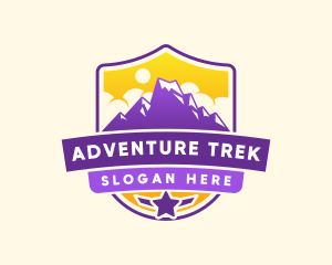 Trek - Mountain Peak Trek logo design