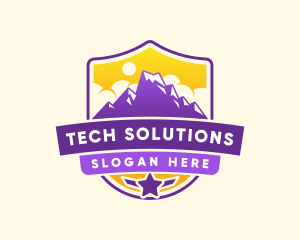 Mountain Climbing - Mountain Peak Trek logo design