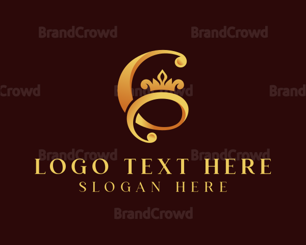 Deluxe Gold Crown Letter G Logo