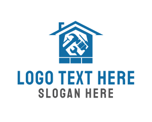Paintbrush - House Renovation Tools logo design