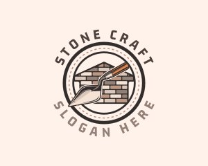 Masonry Trowel Brick Builder logo design