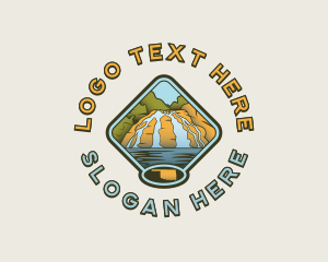 Scene - Oklahoma Waterfall Nature logo design