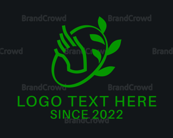 Botanical Hand Garden Logo