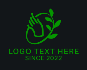 Vegan - Botanical Hand Garden logo design