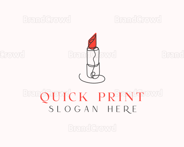 Beauty Salon Lipstick Logo