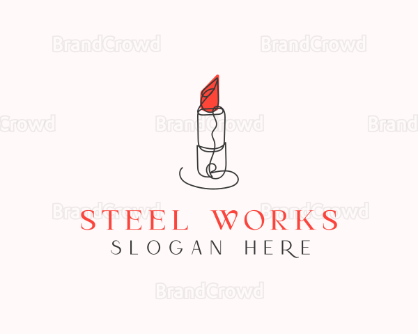 Beauty Salon Lipstick Logo