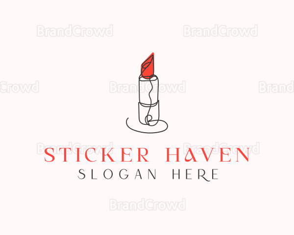 Beauty Salon Lipstick Logo