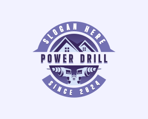 Drill Contractor Repairman logo design