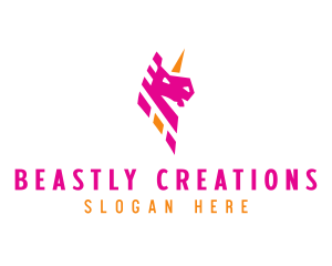 Creature - Unicorn Mythical Creature logo design