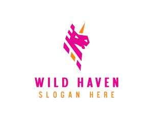 Unicorn Mythical Creature logo design