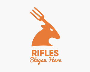 Animal - Deer Fork Antlers logo design