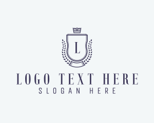 Lettermark - Wreath Royal Academy Shield logo design