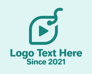 Vlogger - Multimedia Play Button logo design
