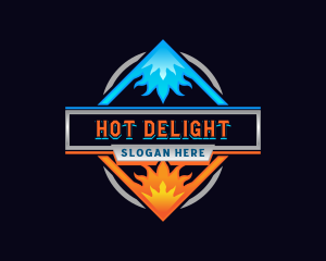 Fire Ice Diamond logo design