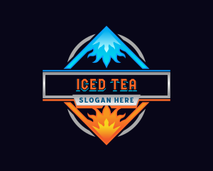 Fire Ice Diamond logo design