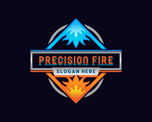 Fire Ice Diamond logo design