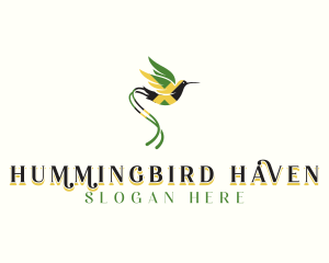 Jamaican Reggae Hummingbird logo design